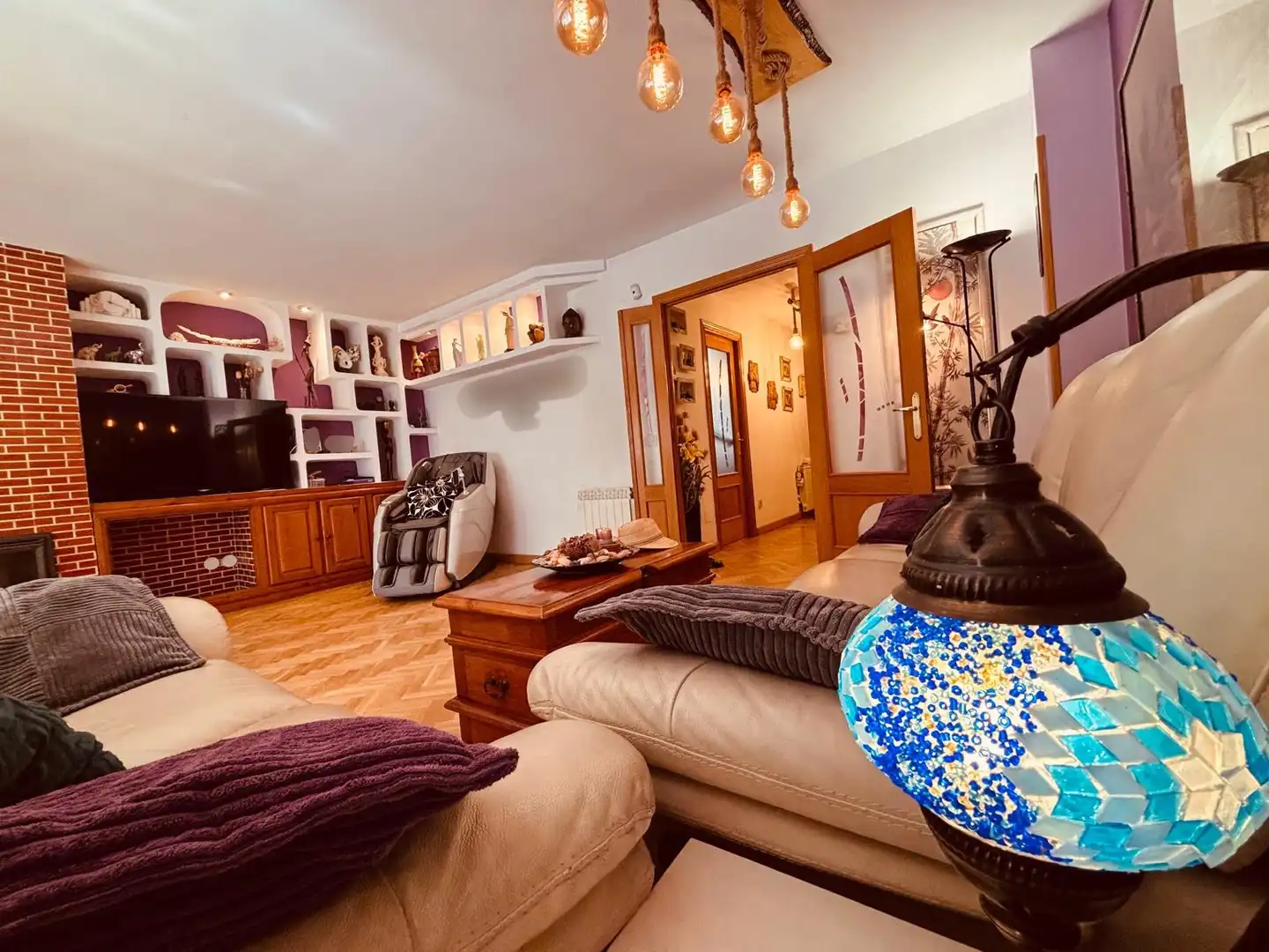Sala de estar de Casa adosada en venta en Getafe con Aire acondicionado, Calefacción y Jardín privado