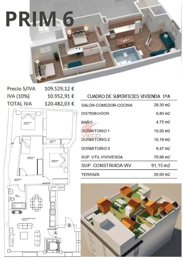 Bedroom of Flat for sale in Fuentes  with Air Conditioner, Heating and Terrace