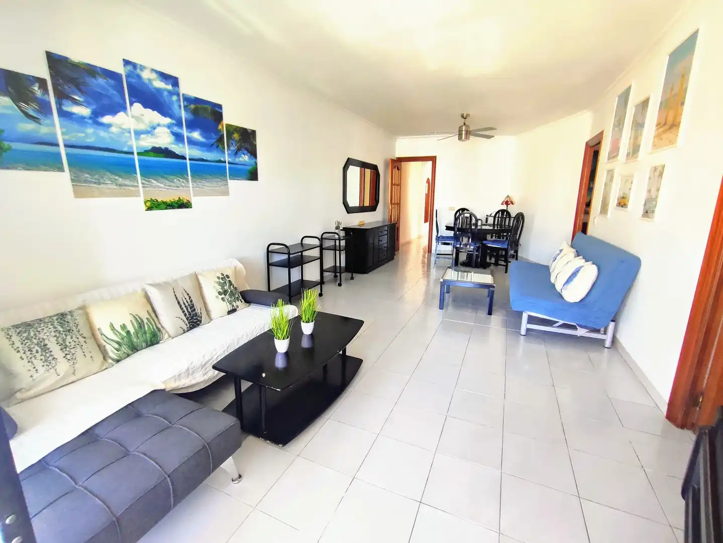 Wohnzimmer von Wohnung zum Verkauf in Nerja mit Klimaanlage, Möbliert und Balkon