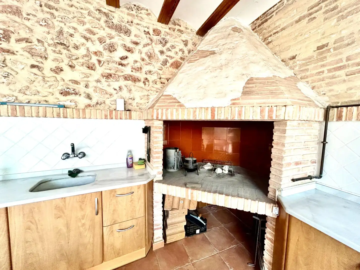 Küche von Haus oder Chalet zur Miete in Rafelbuñol / Rafelbunyol mit Klimaanlage, Heizung und Privatgarten