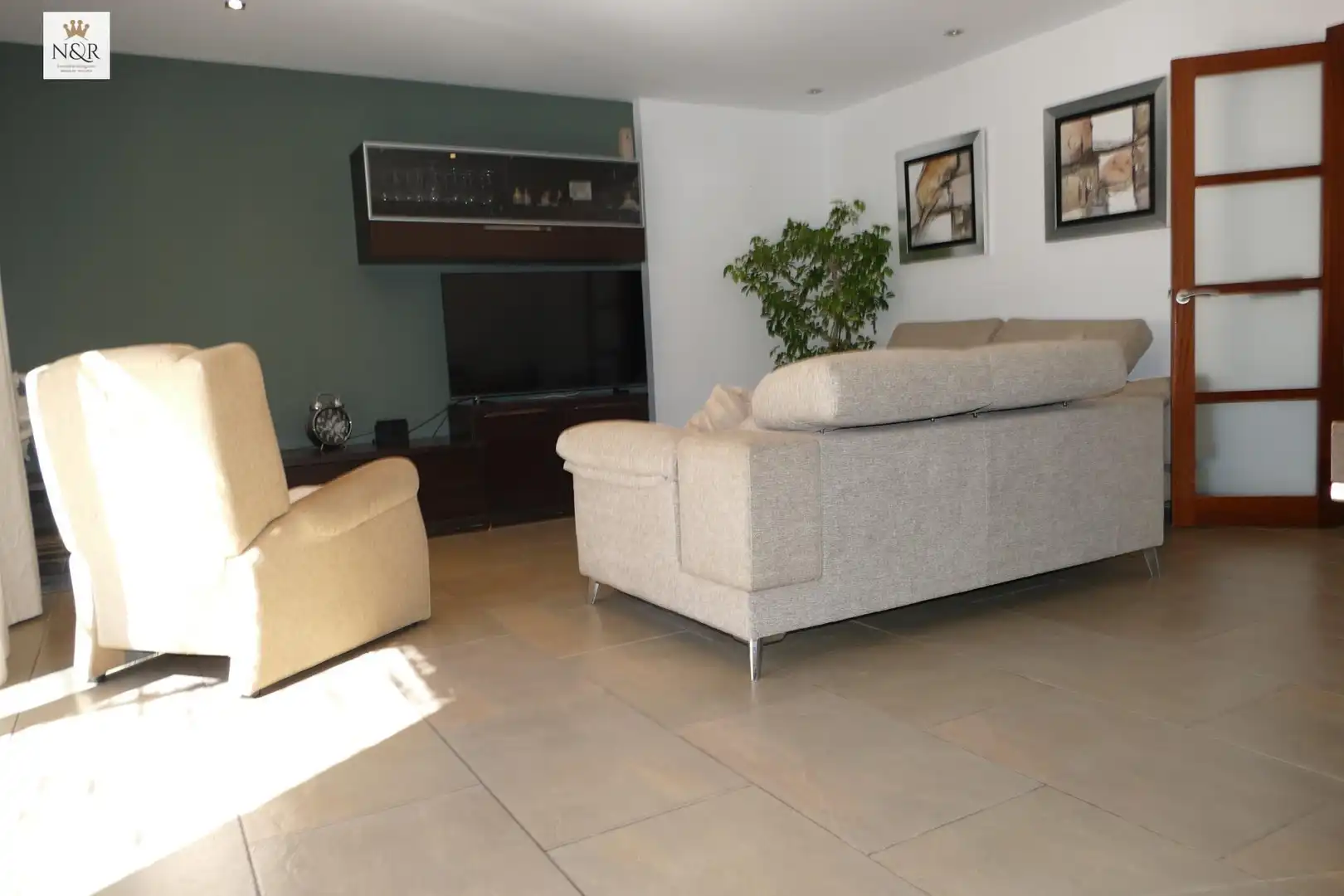 Wohnzimmer von Haus oder Chalet zur Miete in Binissalem mit Klimaanlage, Heizung und Privatgarten