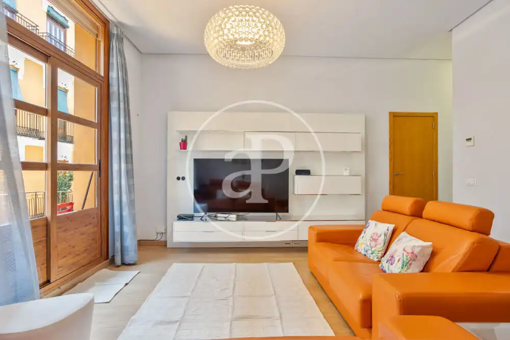 Wohnzimmer von Wohnung zur Miete in Valencia mit Klimaanlage, Heizung und Möbliert