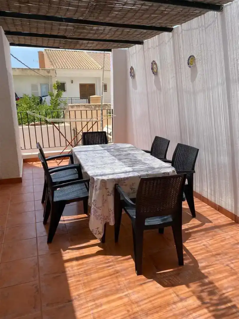 Terraza de Casa adosada de alquiler en Mazarrón con Aire acondicionado, Jardín privado y Trastero