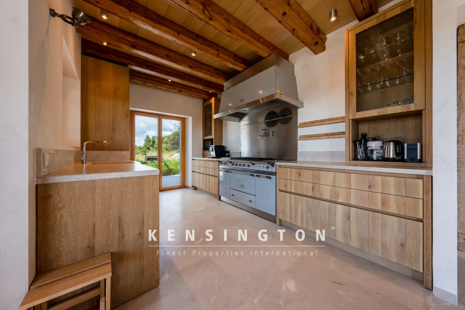 Küche von Country house zum Verkauf in Son Servera mit Klimaanlage, Heizung und Terrasse