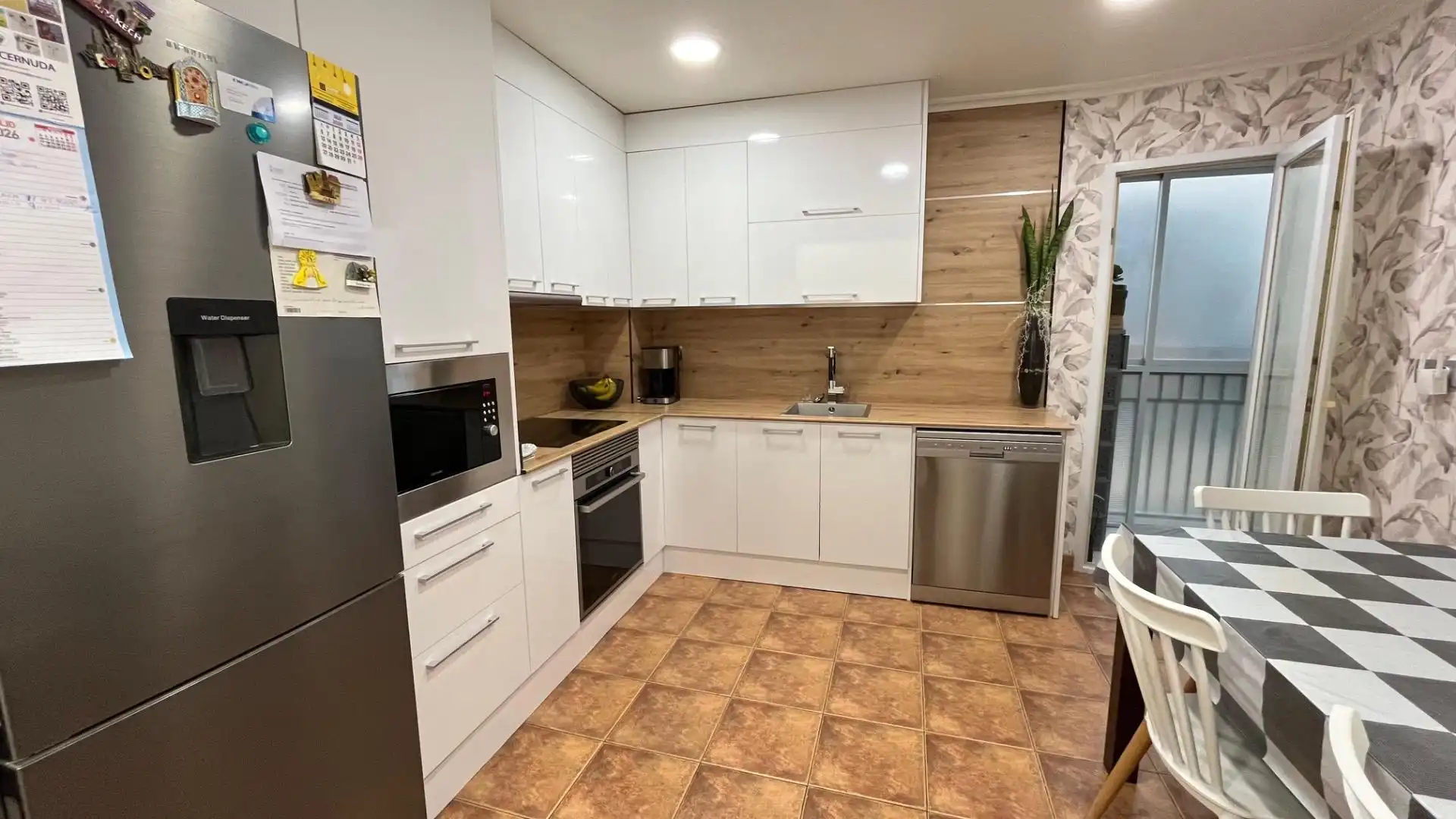 Kitchen of Flat for sale in Elche / Elx  with Air Conditioner, Furnished and Balcony