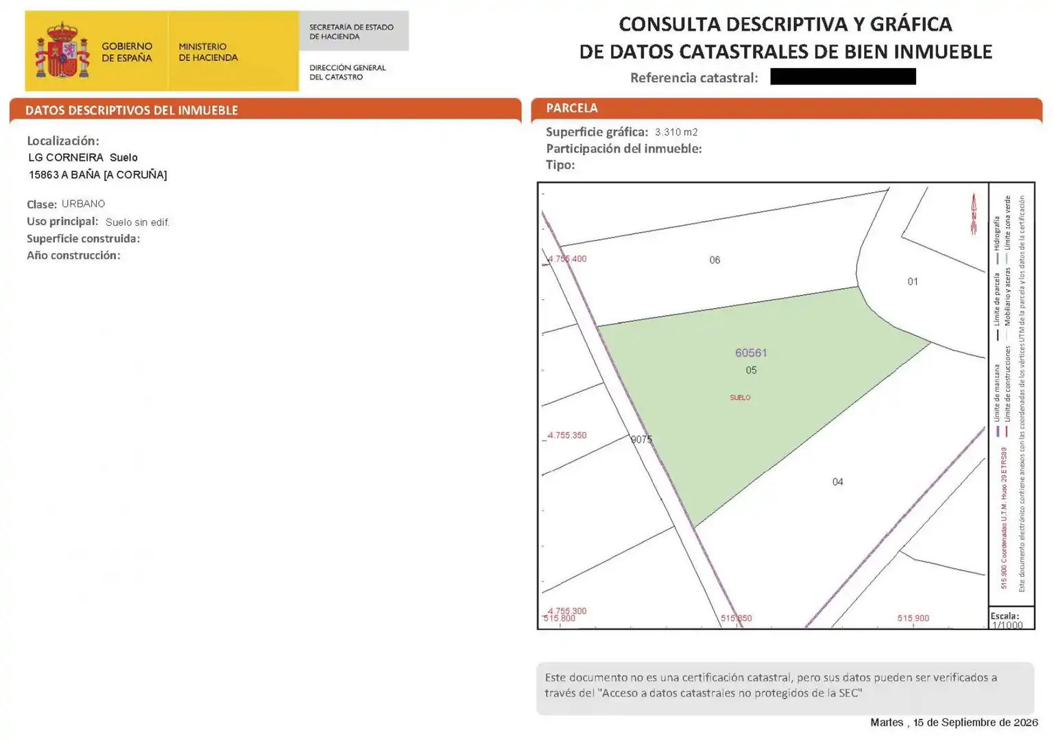 Residential land for sale in Corneira, imagen 3