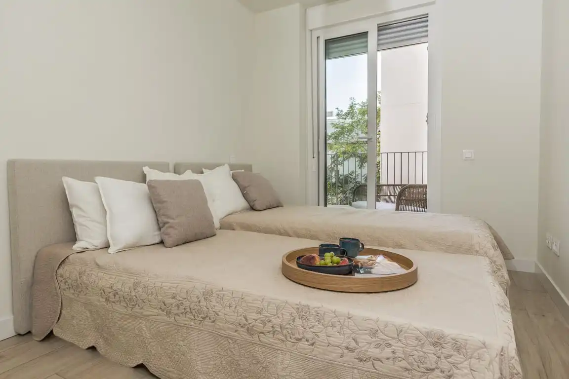 Bedroom of Apartments for rent in Jávea / Xàbia  with Air Conditioner, Storage room and Sauna