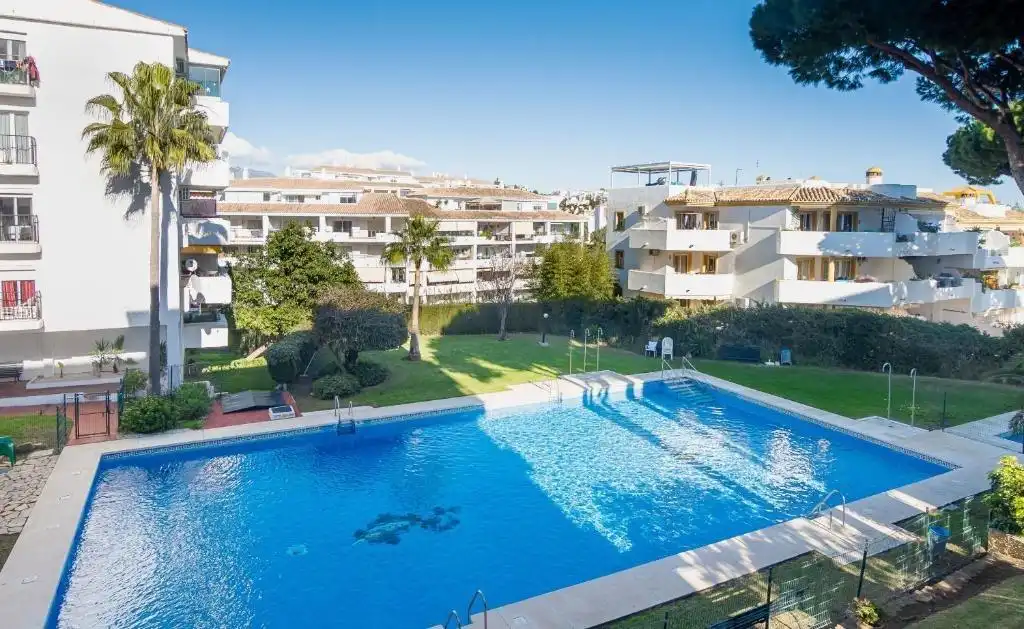 Piscina de Apartamento en venta en Mijas con Jardín privado, Terraza y Amueblado