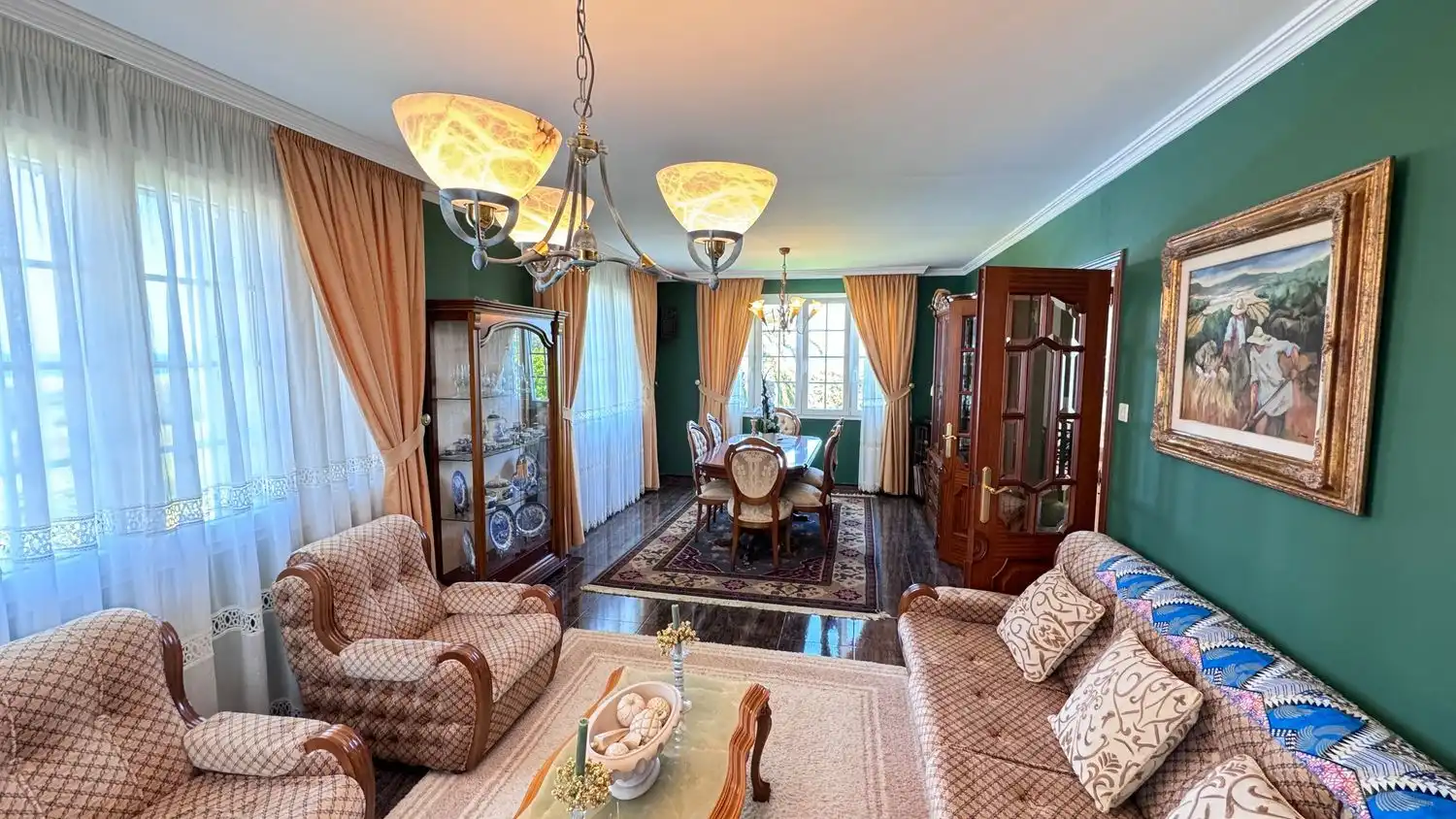 Living room of Houses for sale in Carballo  with Heating, Private garden and Swimming Pool