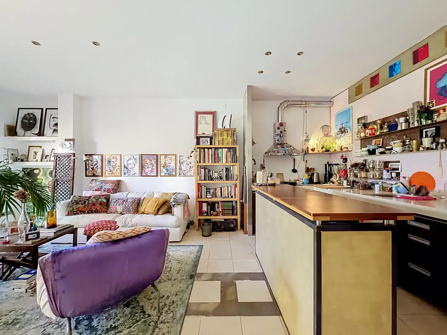Living room of Flat for sale in Alella  with Air Conditioner, Heating and Terrace