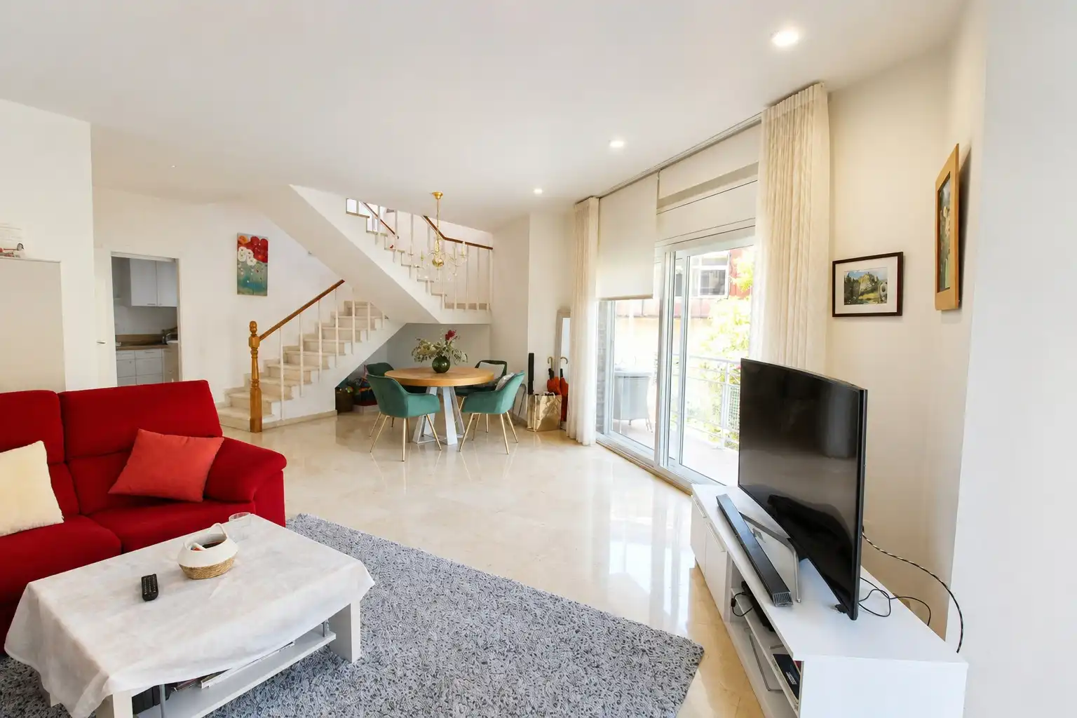 Living room of Duplexes for sale in L'Hospitalet de Llobregat  with Air Conditioner, Heating and Terrace