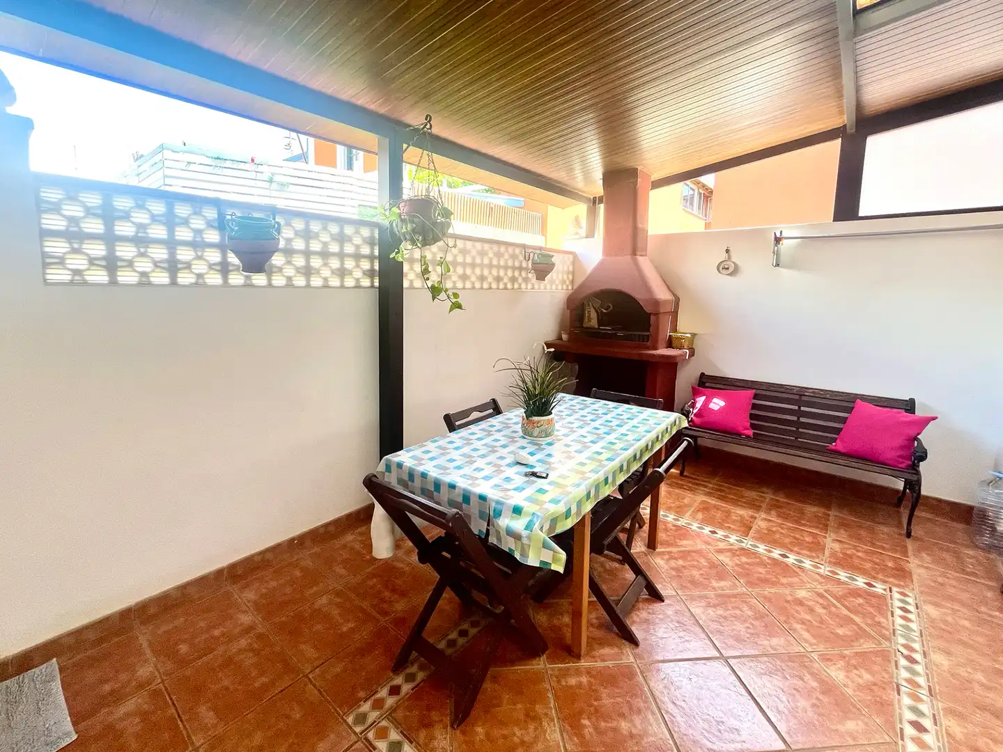 Terrassa de Casa adosada en venda en Granadilla de Abona amb Aire condicionat, Moblat i Piscina comunitària