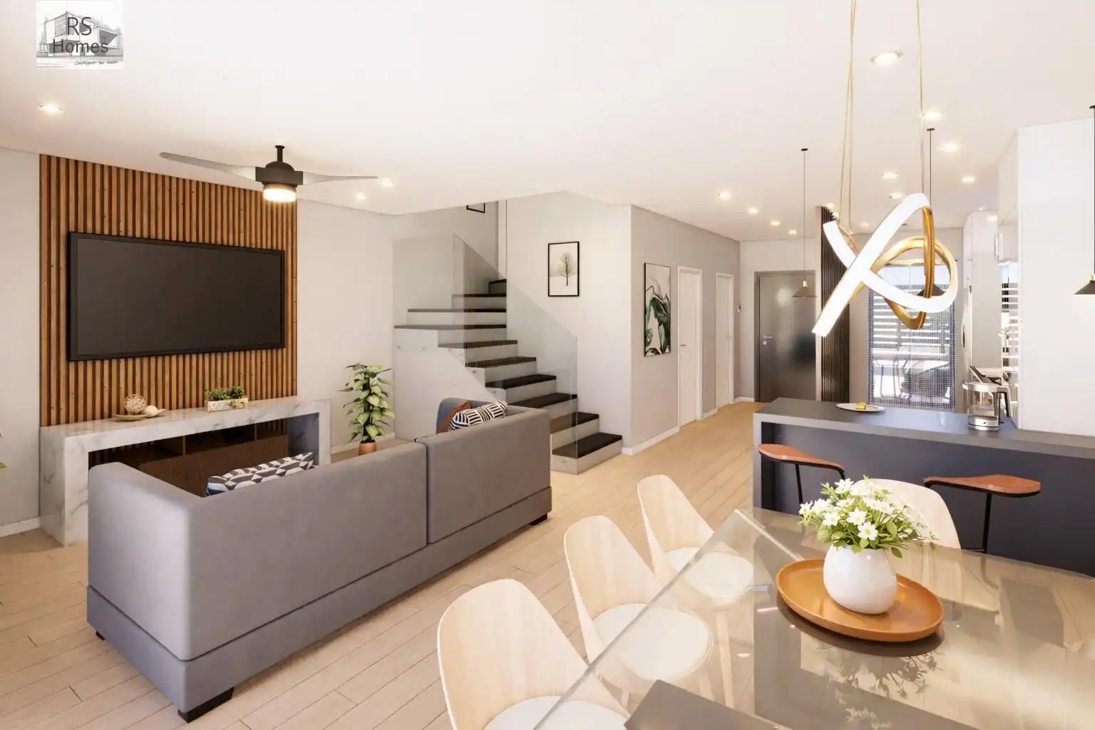Sala de estar de Casa adosada en venta en Benissanó con Aire acondicionado, Jardín privado y Terraza