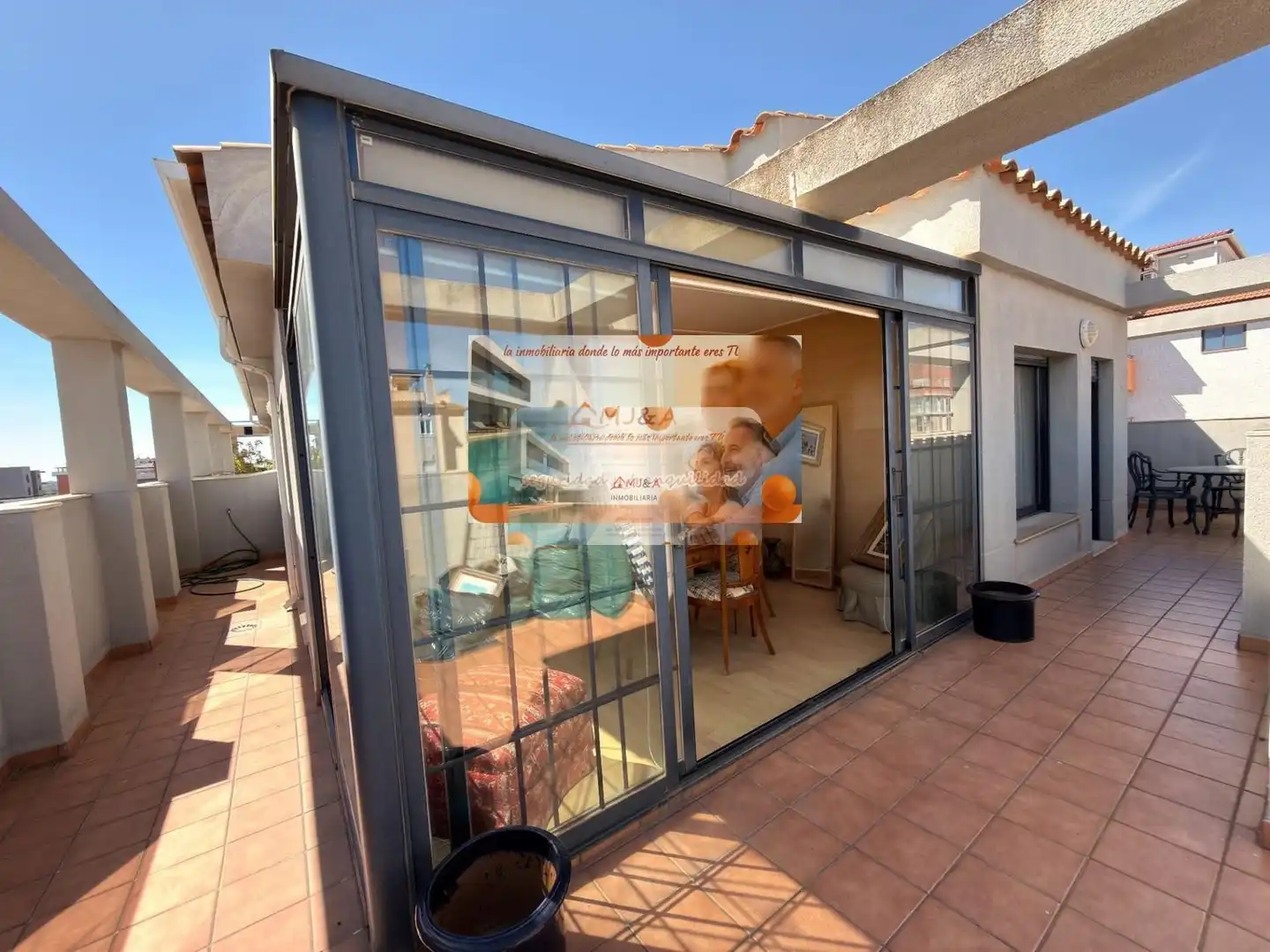 Terraza de Dúplex en venta en Castellón de la Plana / Castelló de la Plana con Calefacción, Parquet y Terraza