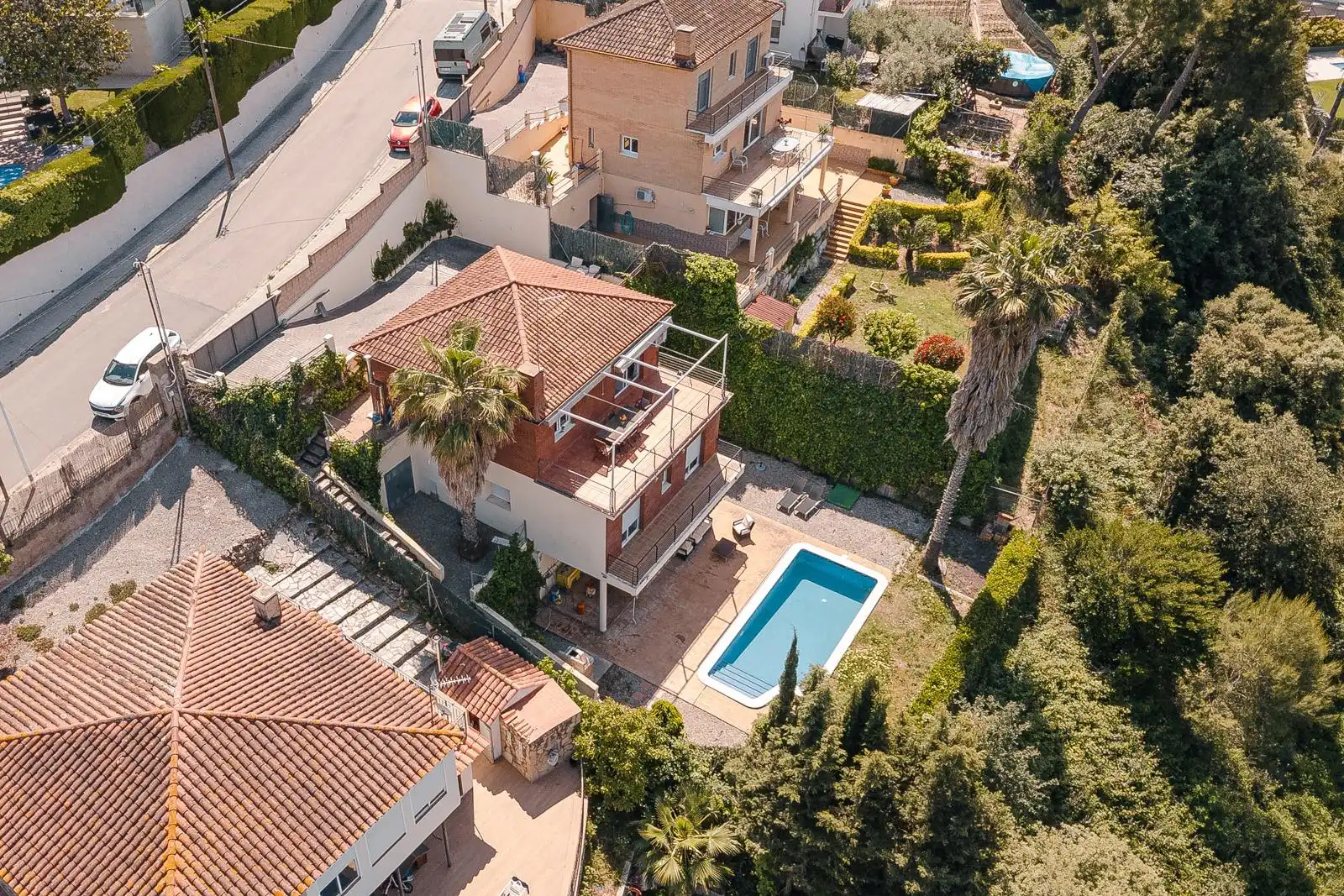 Vista exterior de Casa o xalet en venda en Caldes de Montbui amb Calefacció, Jardí privat i Terrassa