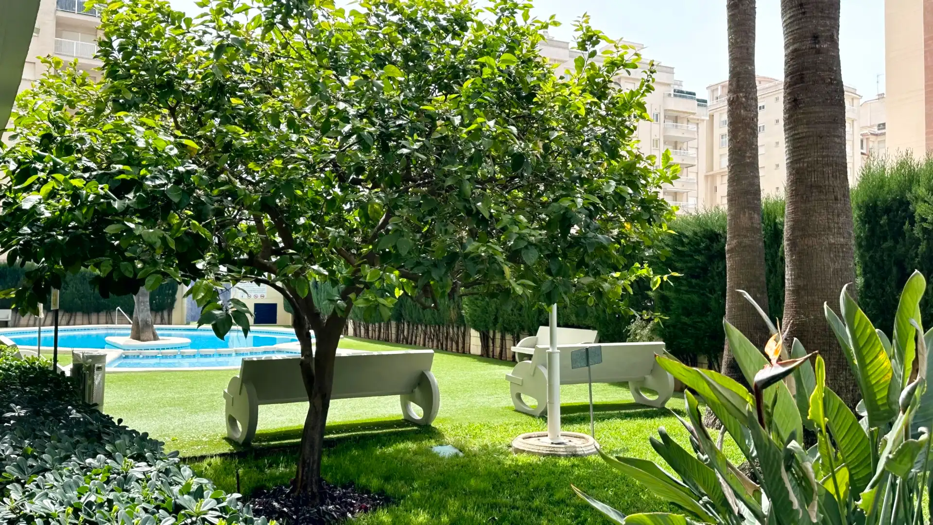 Jardín de Apartamento de alquiler en Gandia con Aire acondicionado, Calefacción y Terraza