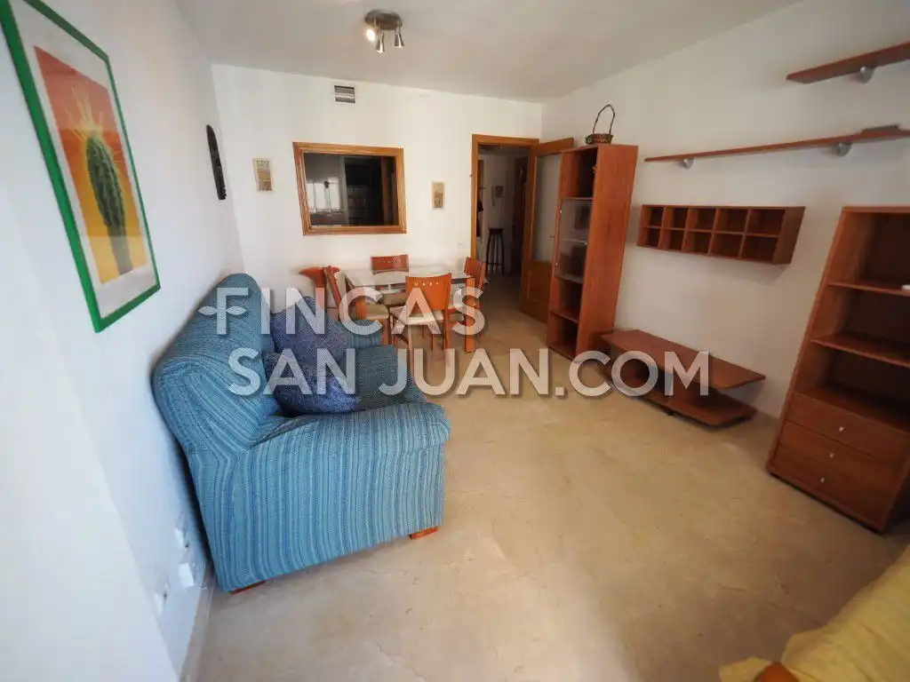 Sala de estar de Piso de alquiler en Villajoyosa / La Vila Joiosa con Terraza, Amueblado y Piscina comunitaria