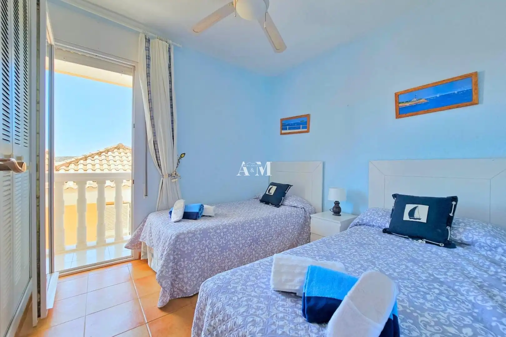 Bedroom of Detached homes for rent in La Manga del Mar Menor  with Air Conditioner, Heating and Terrace