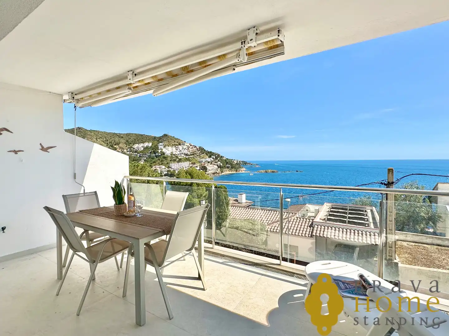 Terrasse von Wohnung zum Verkauf in Roses mit Klimaanlage, Terrasse und Möbliert
