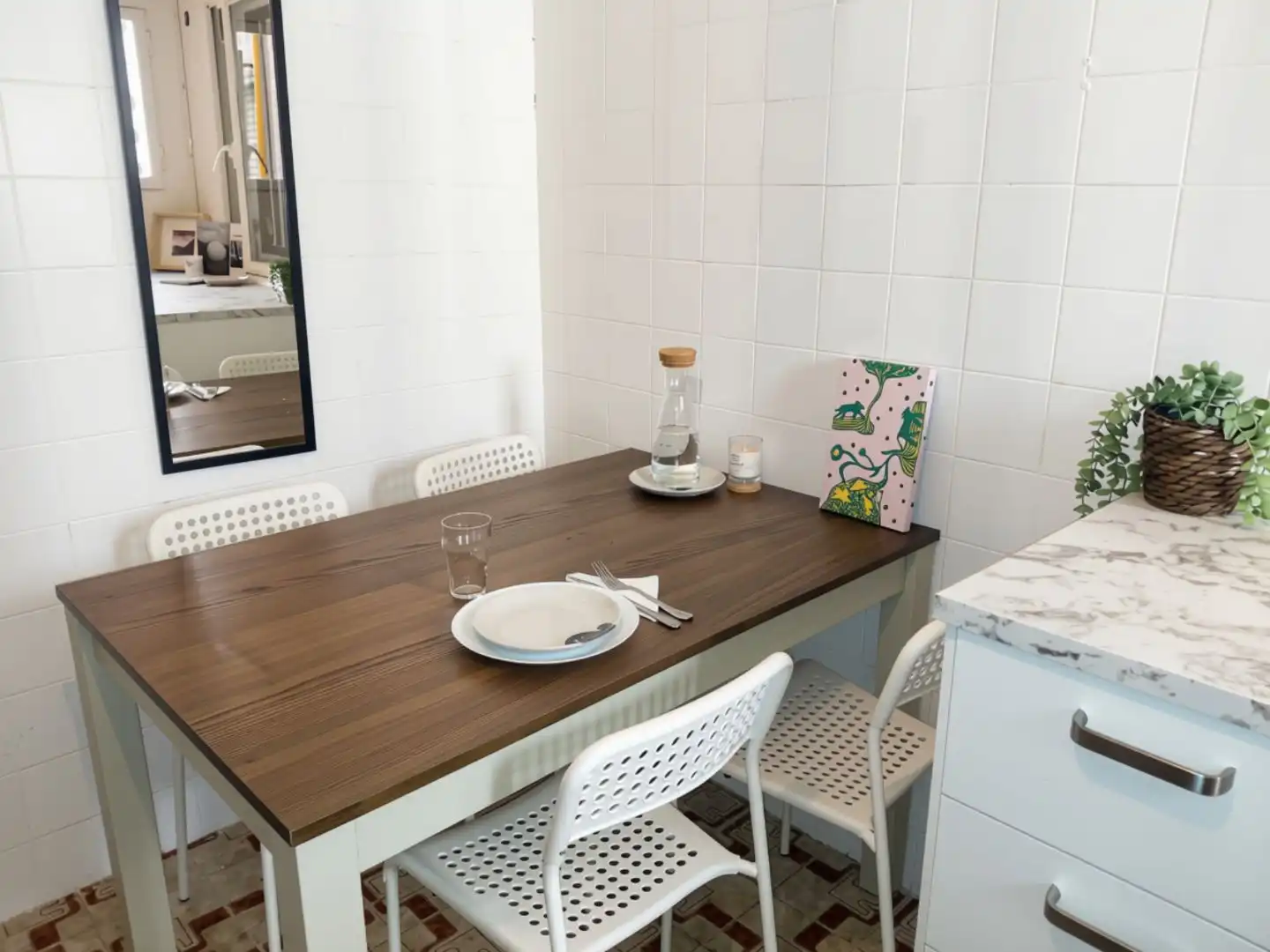 Dining room of Flat for share in Guadalajara  with Heating, Parquet flooring and Furnished