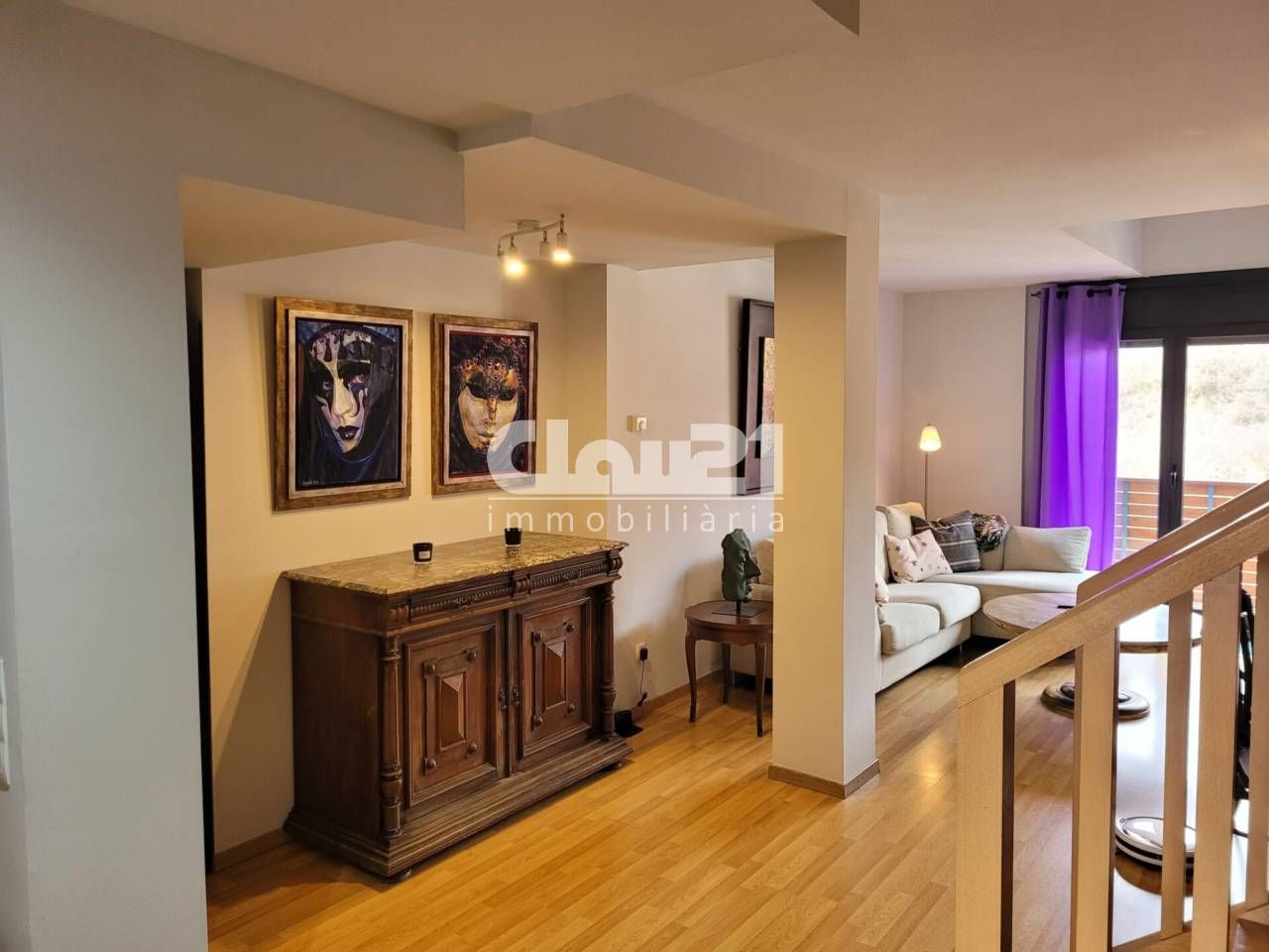 Sala d'estar de Pis de lloguer en Bagà amb Calefacció, Parquet i Traster