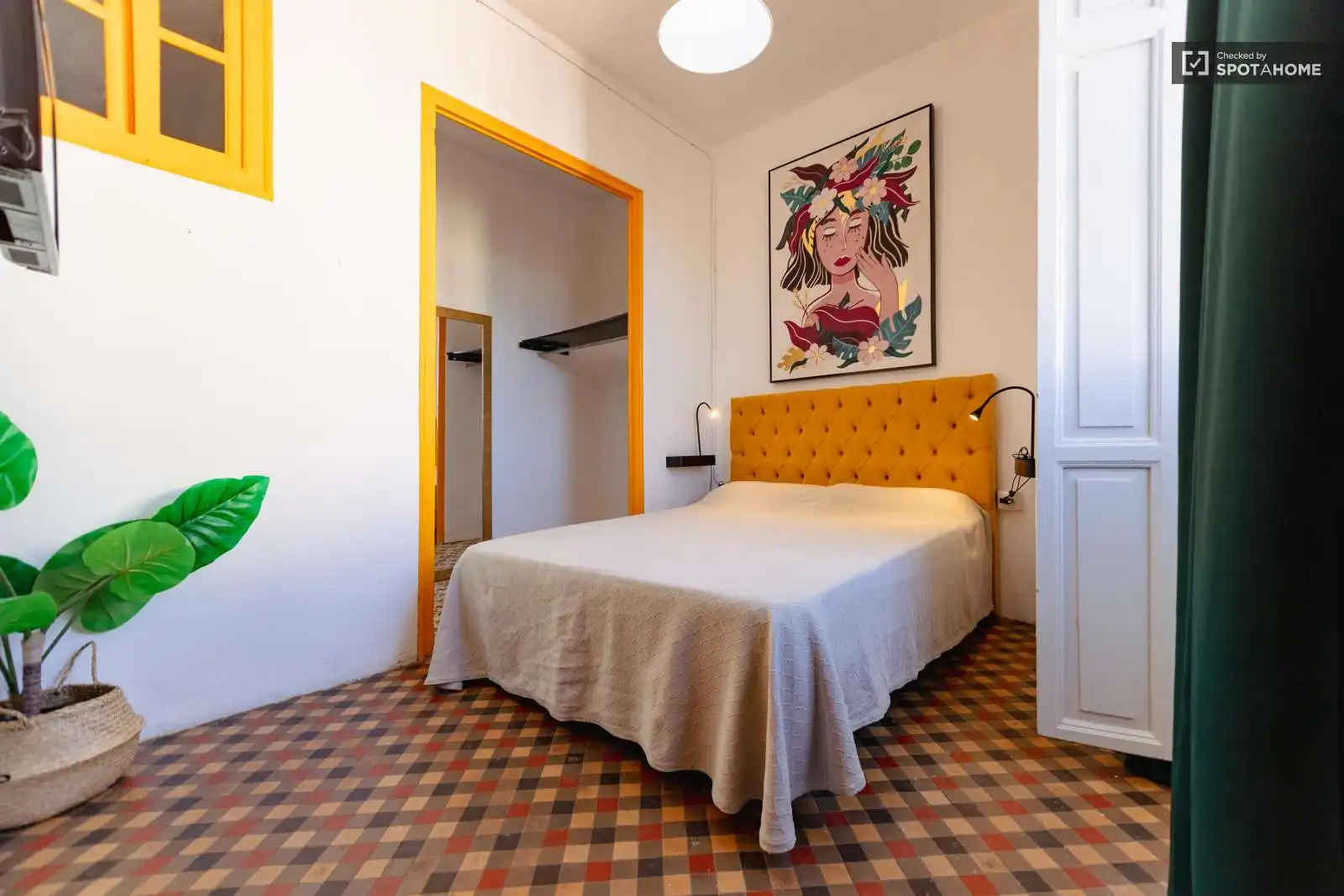 Habitación de Apartamento para compartir en Valencia con Aire acondicionado, Calefacción y Terraza