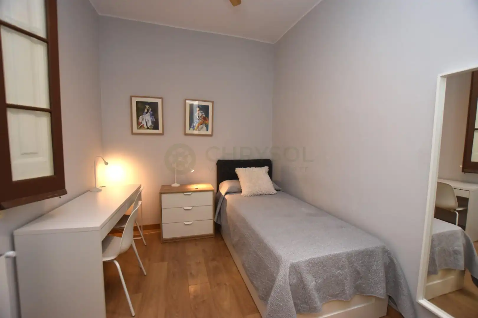 Schlafzimmer von Wohnung zum Verkauf in Barcelona mit Klimaanlage, Heizung und Parkett
