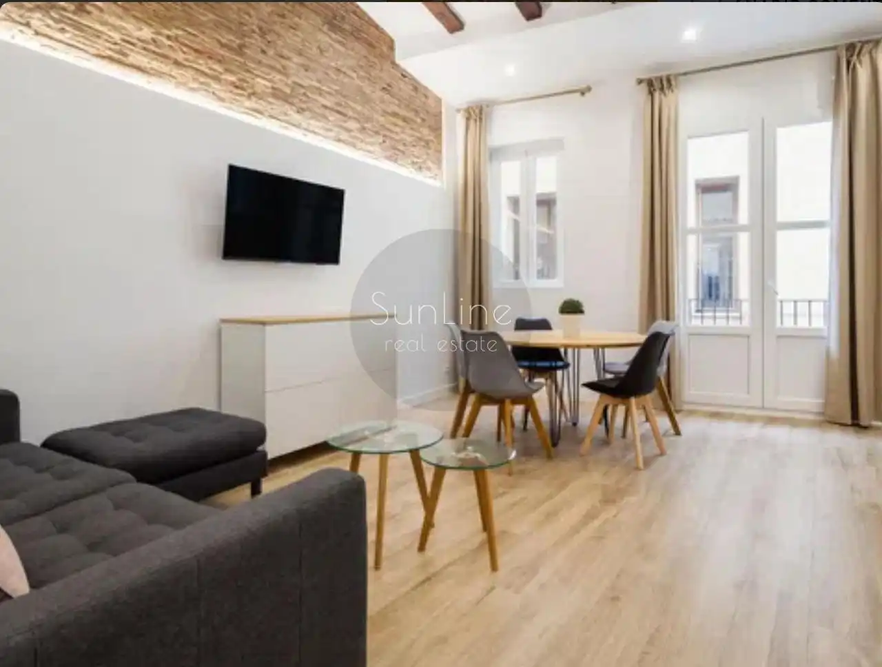 Sala de estar de Dúplex de alquiler en Valencia con Aire acondicionado, Terraza y Amueblado