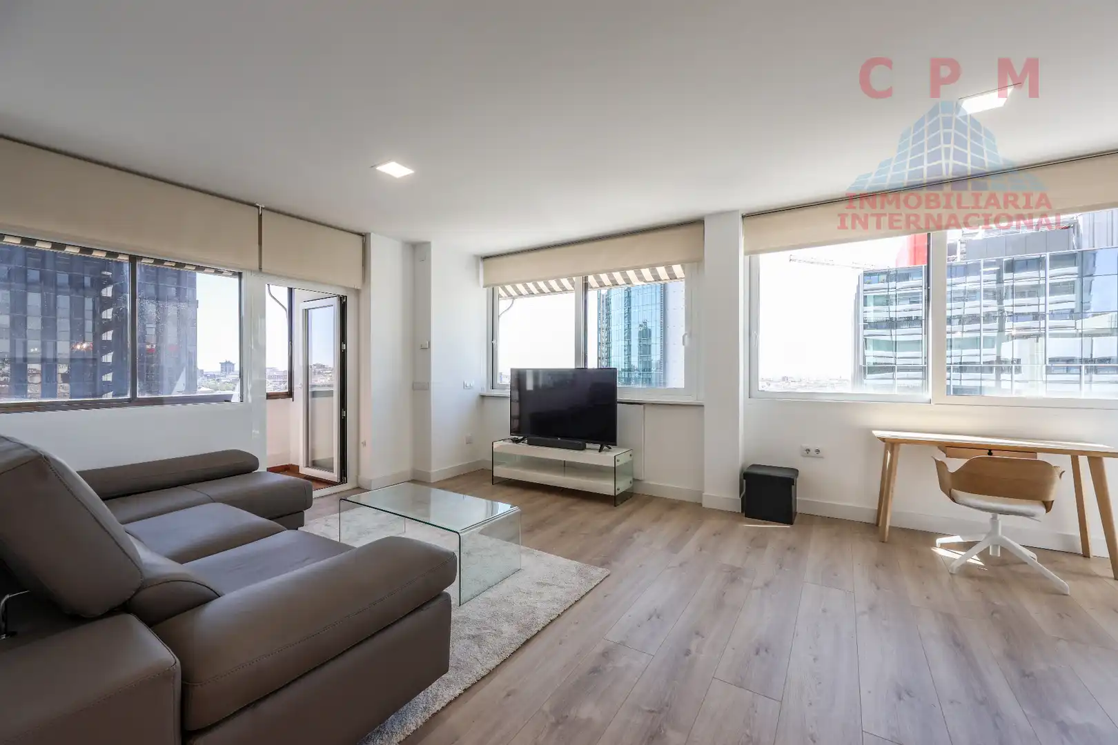 Wohnzimmer von Wohnung zur Miete in Madrid mit Klimaanlage, Heizung und Parkett