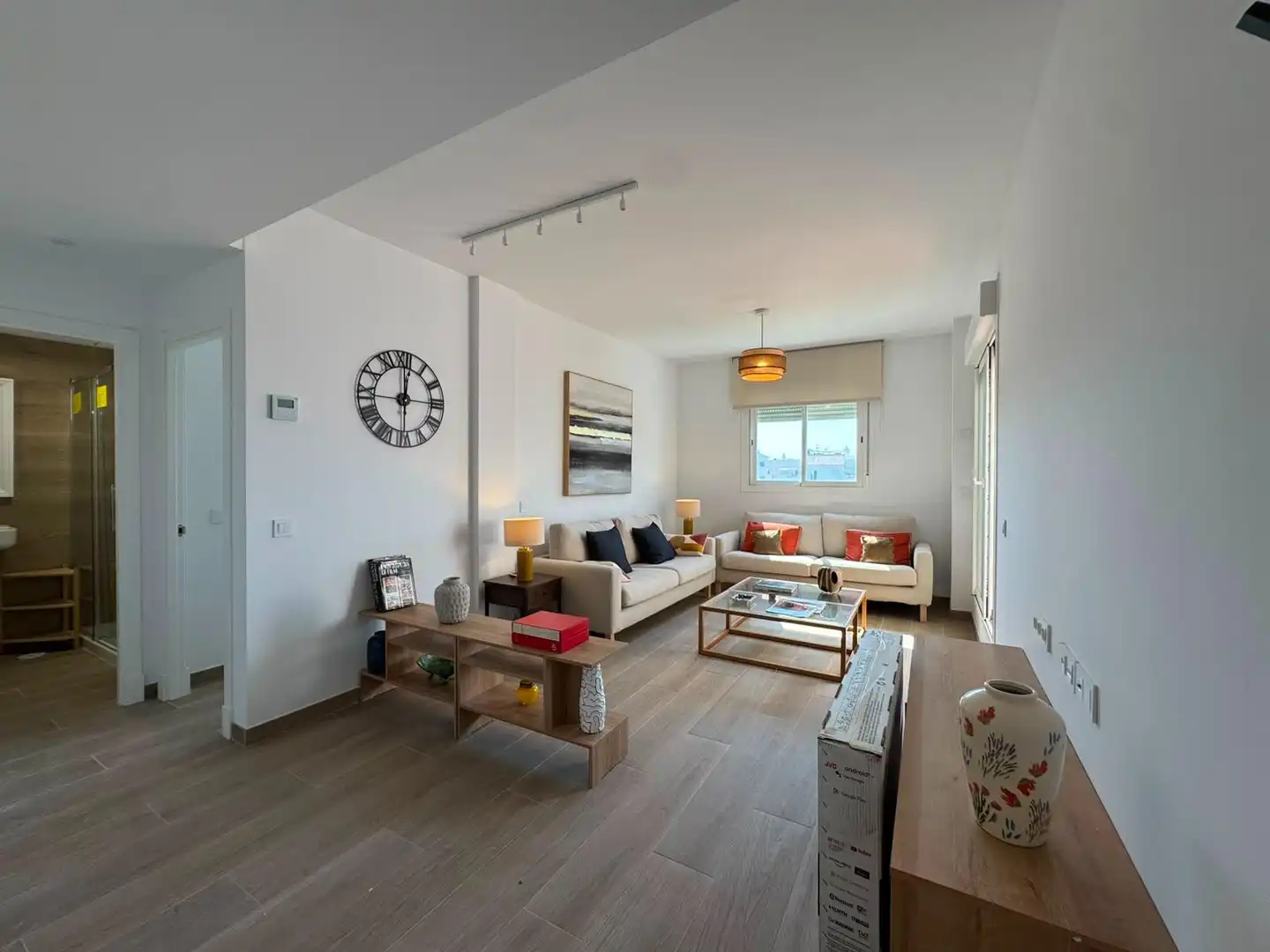 Sala de estar de Piso en venta en Chipiona con Aire acondicionado, Terraza y Trastero