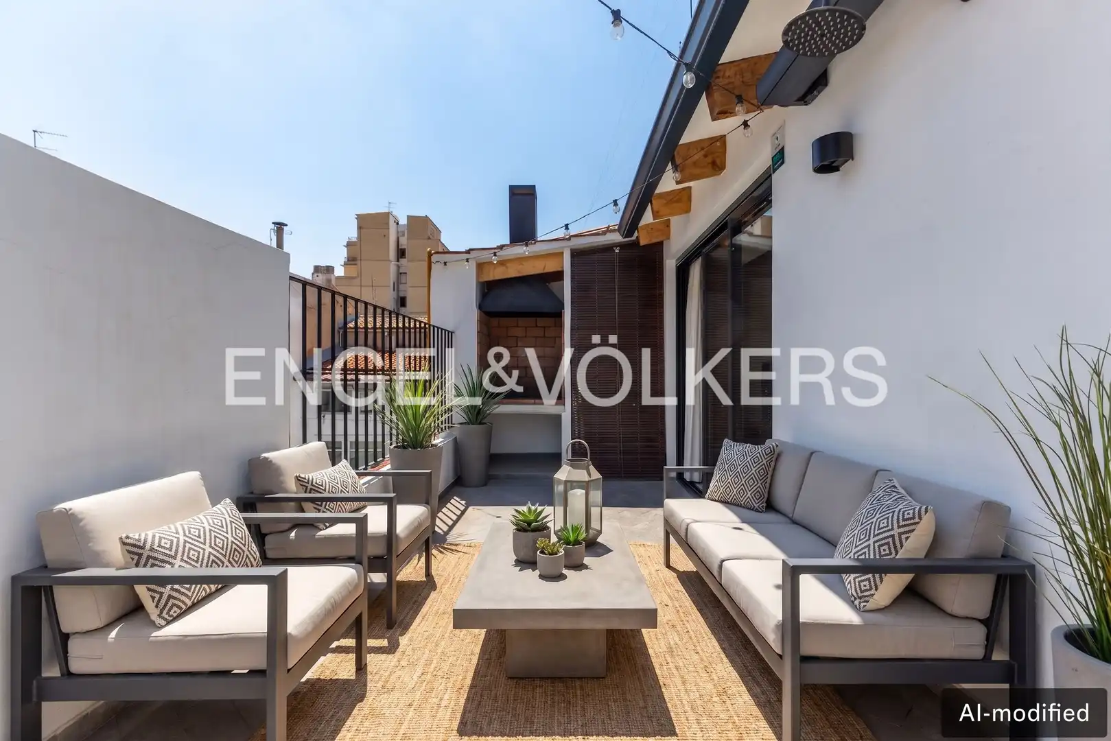 Terraza de Piso de alquiler en Valencia con Aire acondicionado, Calefacción y Terraza