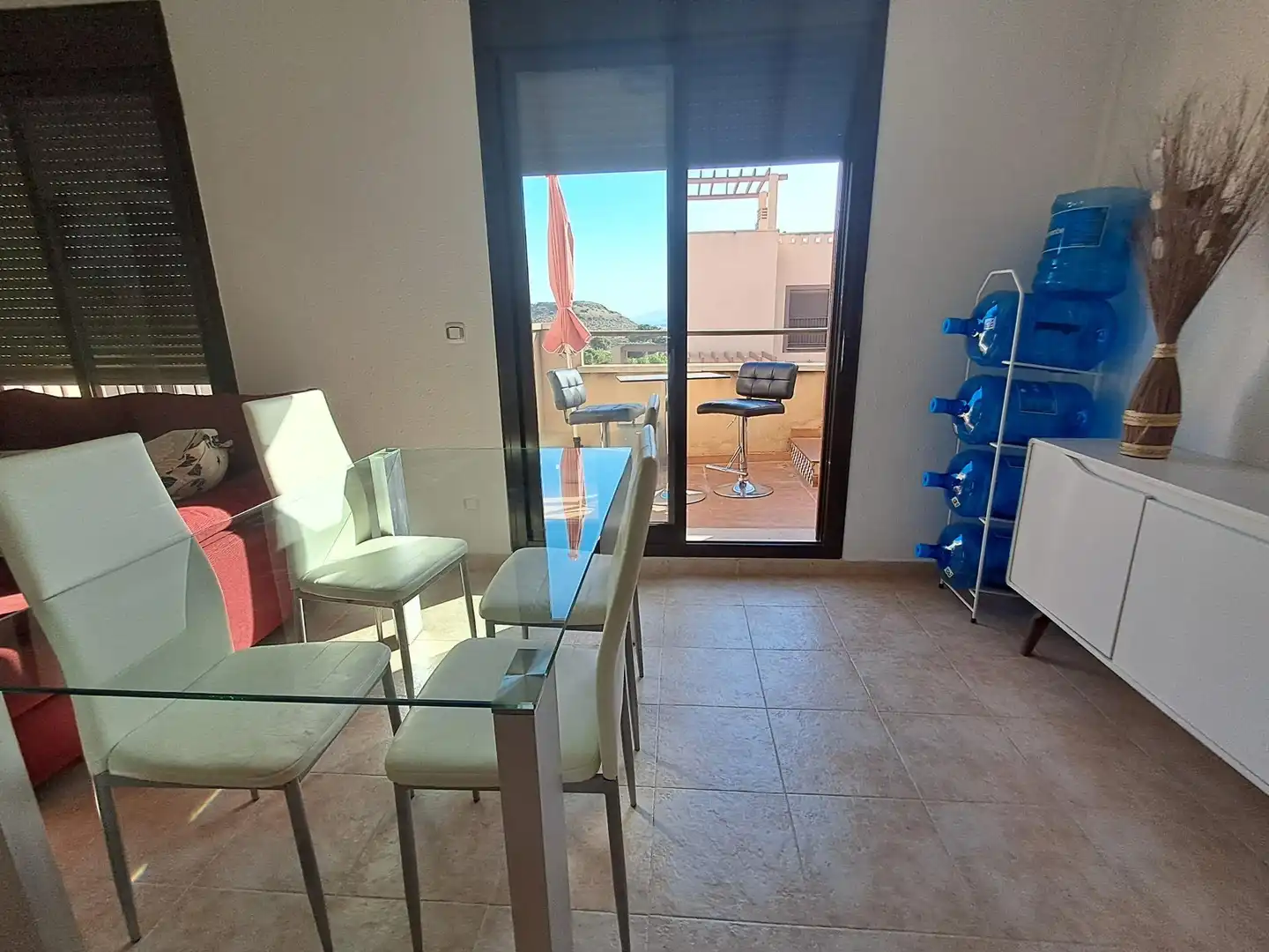 Esszimmer von Dachboden zum Verkauf in Águilas mit Klimaanlage, Heizung und Privatgarten