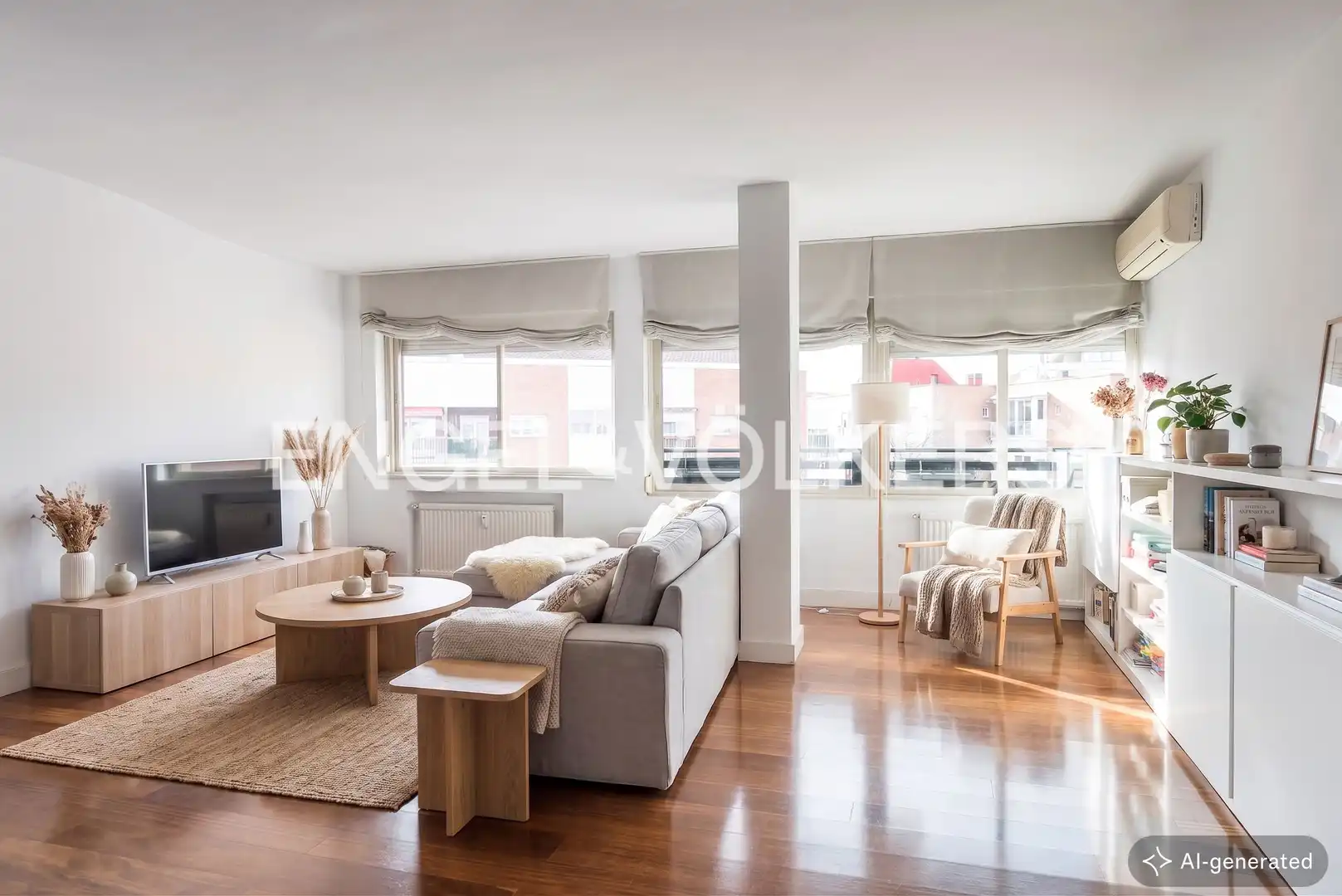Living room of Flat for sale in Madrid  with Air Conditioner, Heating and Parquet flooring