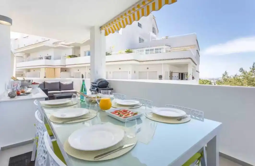 Terrace of Apartments for rent in Marbella  with Air Conditioner, Furnished and TV