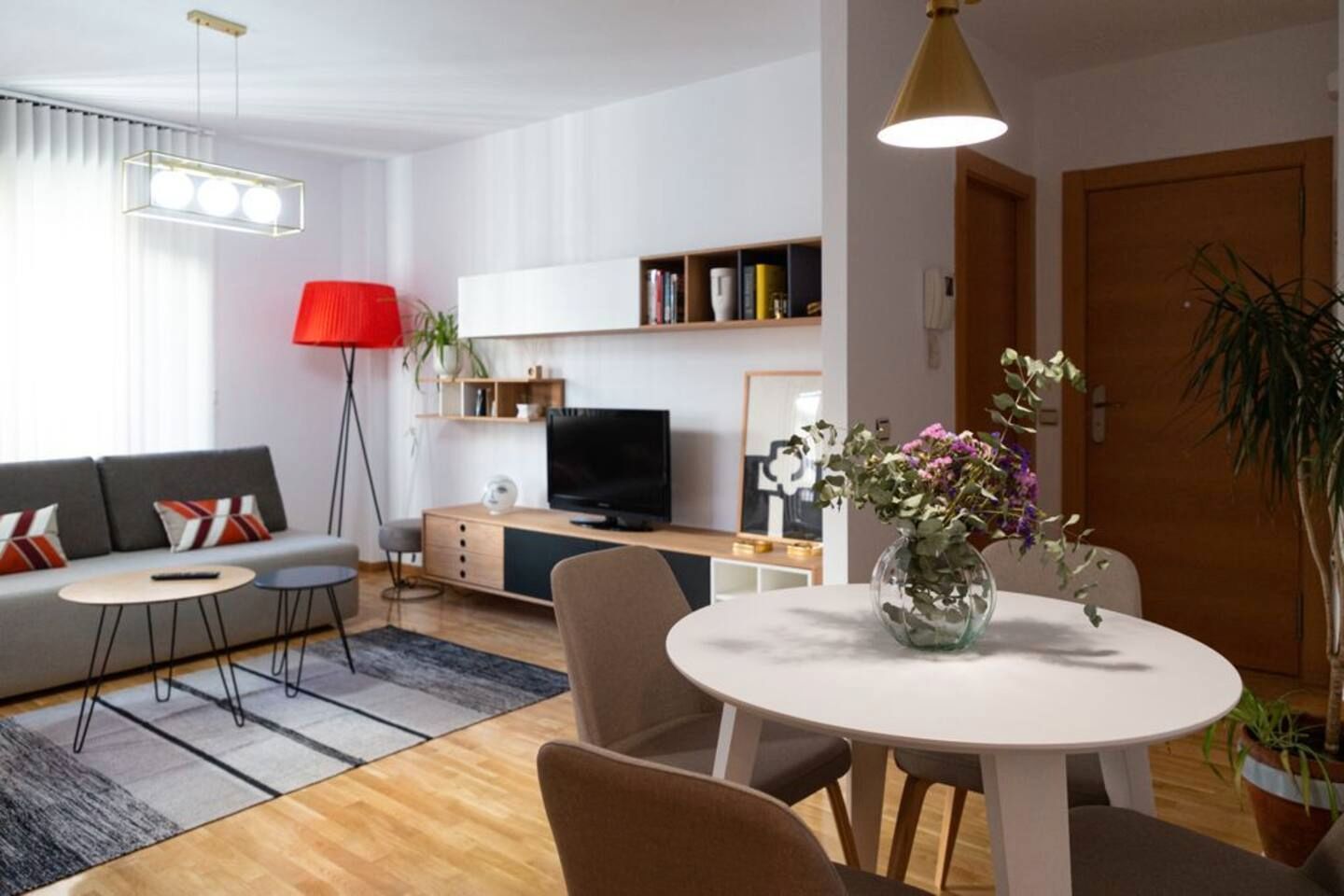 Sala de estar de Piso de alquiler en Zamora Capital  con Aire acondicionado, Amueblado y Microondas