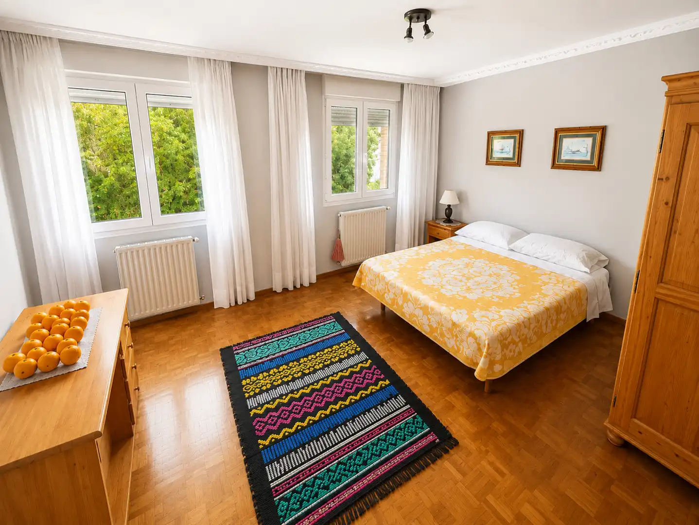 Bedroom of Flat for rent in Santander  with Heating, Terrace and Furnished