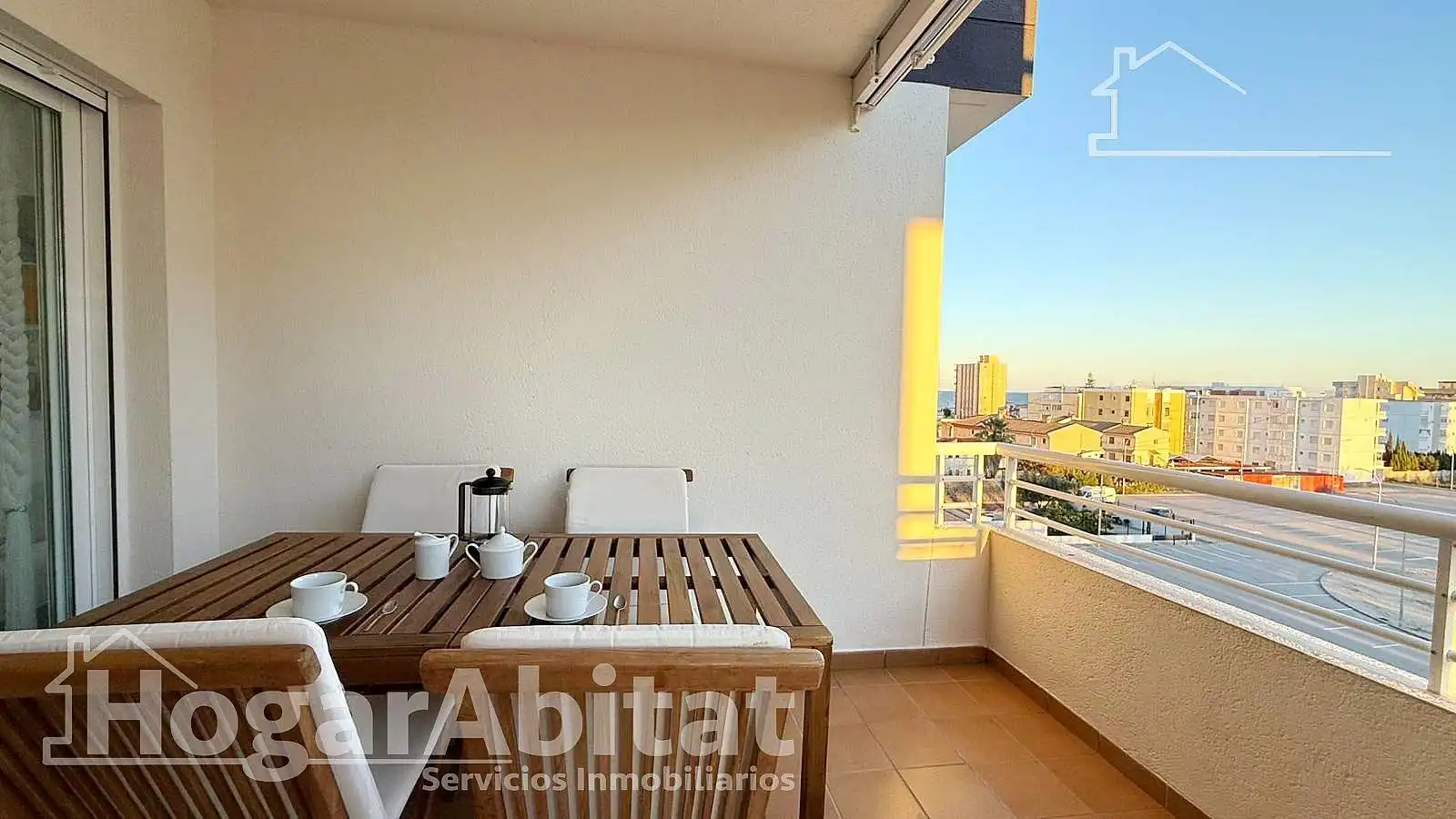 Terrace of Flat for sale in Piles  with Private garden, Terrace and Furnished