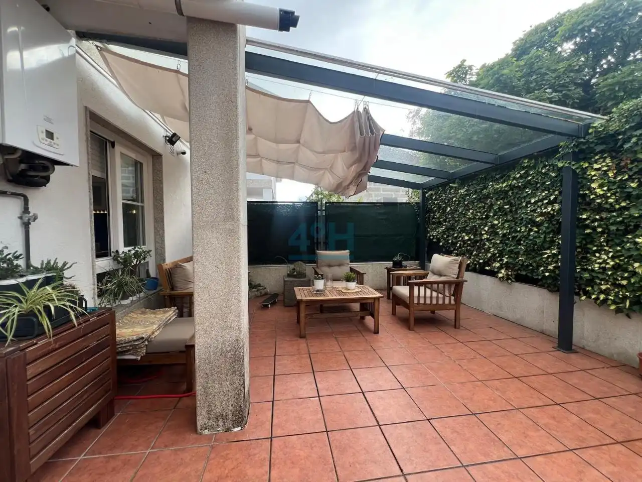 Terraza de Casa adosada en venta en Ourense Capital  con Calefacción, Jardín privado y Parquet