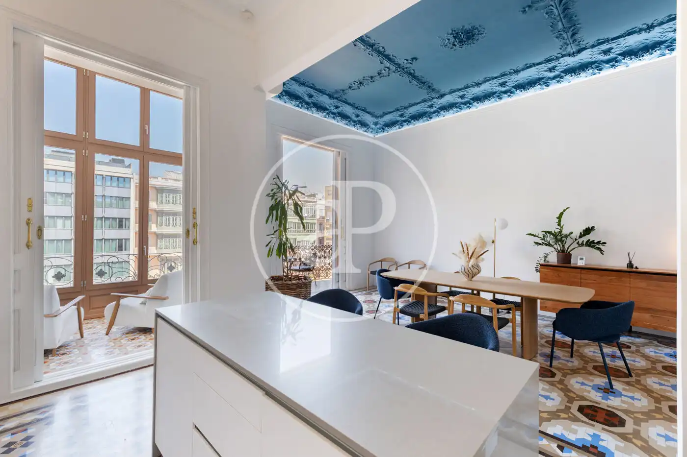 Küche von Wohnung zur Miete in Barcelona mit Klimaanlage, Heizung und Möbliert
