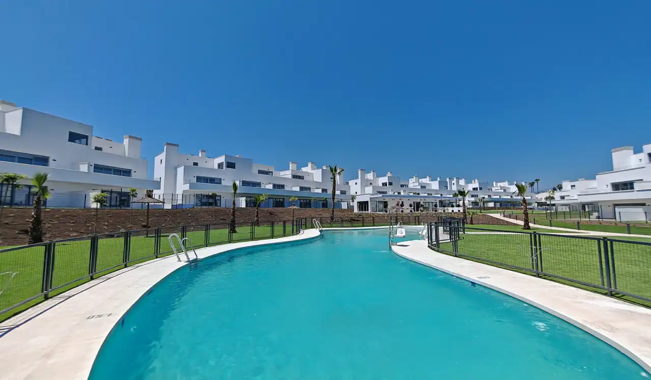 Swimming pool of Apartments for rent in Estepona  with Air Conditioner, Heating and Terrace