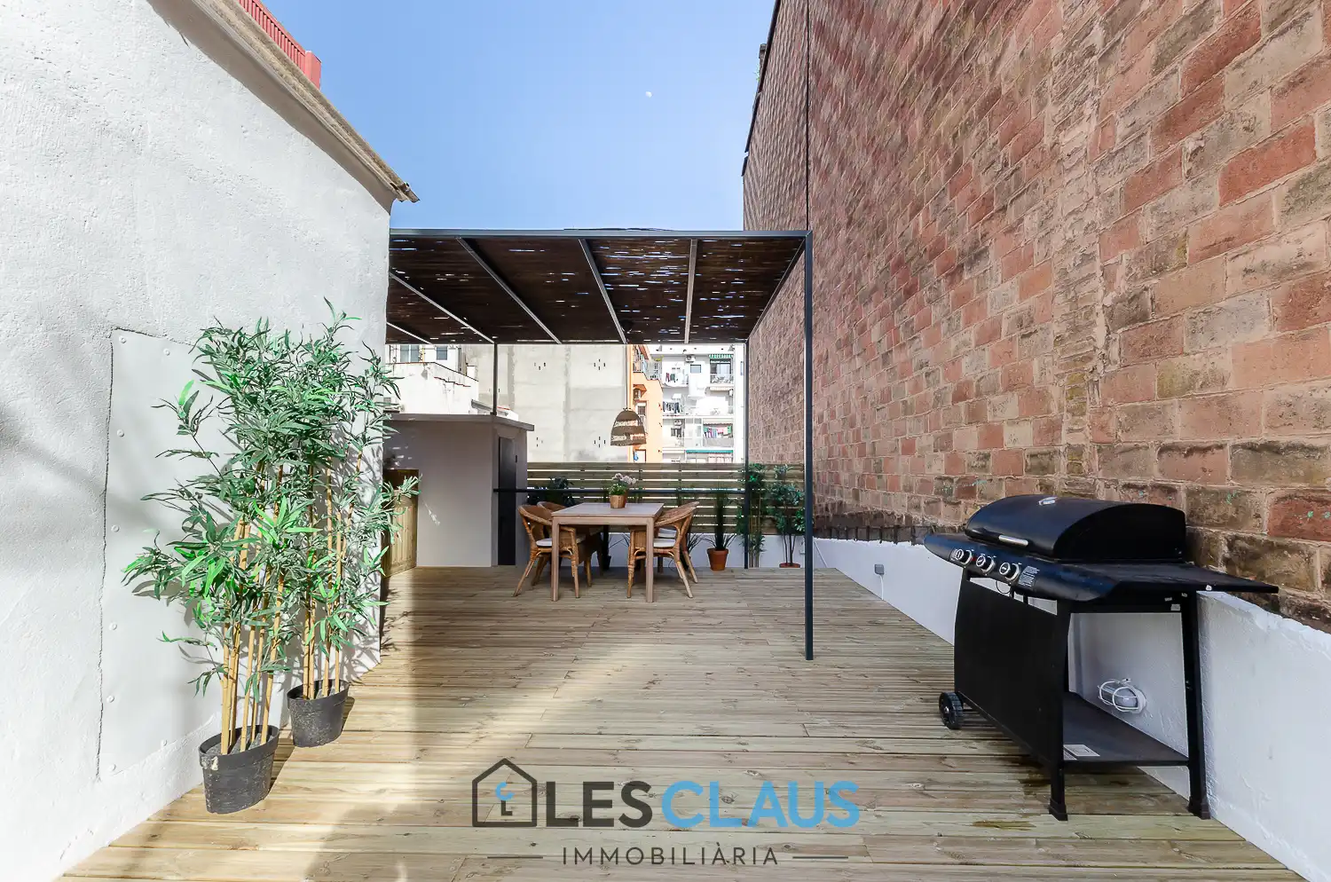 Terrasse von Dachboden zum Verkauf in Barcelona mit Klimaanlage, Heizung und Parkett