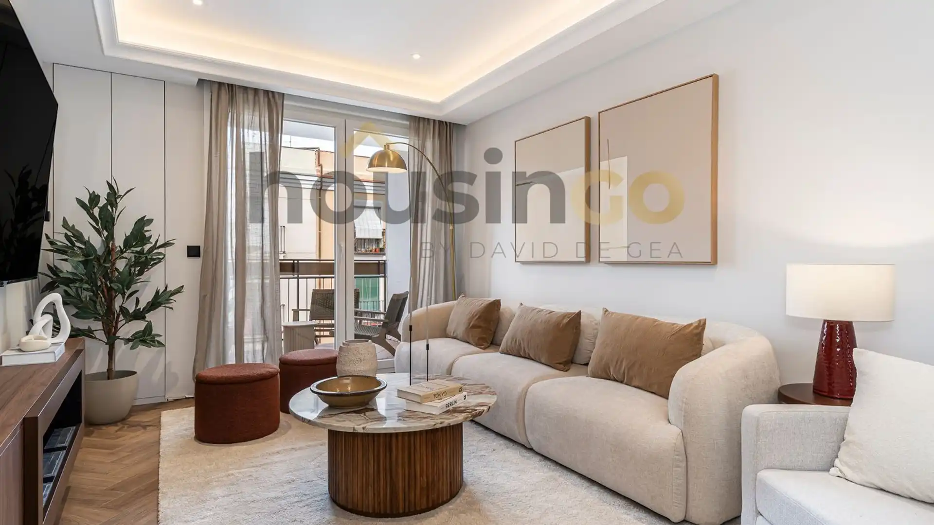 Sala de estar de Piso en venta en  Madrid Capital con Aire acondicionado, Calefacción y Parquet