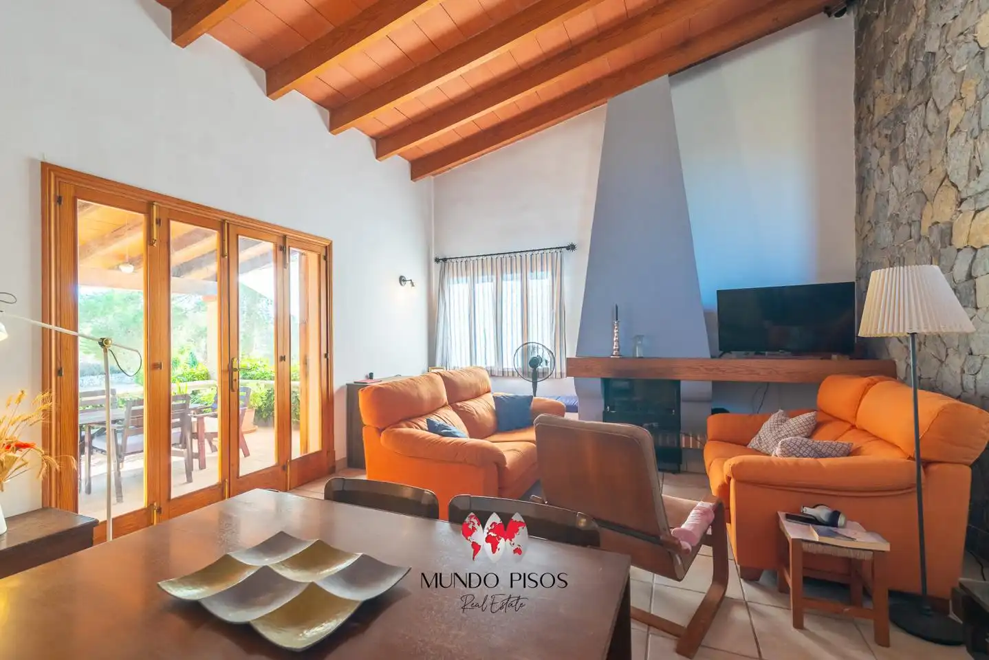Sala de estar de Finca rústica en venta en Montuïri con Jardín privado, Terraza y Piscina