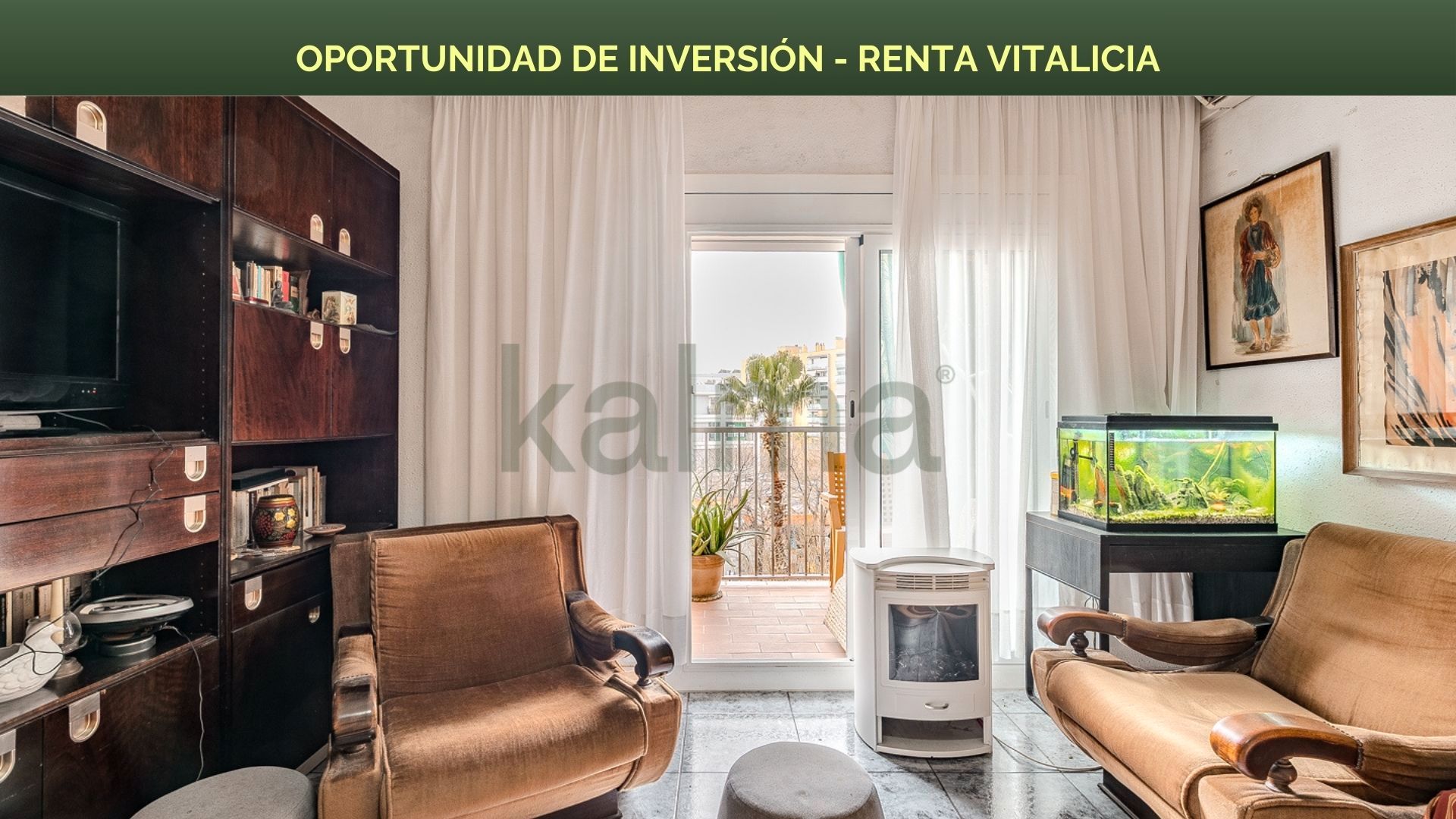 Dormitori de Pis en venda en  Barcelona Capital amb Aire condicionat, Moblat i Balcó