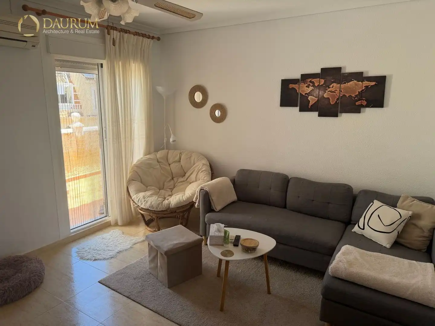 Wohnzimmer von Dachboden zum Verkauf in Santa Pola mit Klimaanlage, Heizung und Terrasse