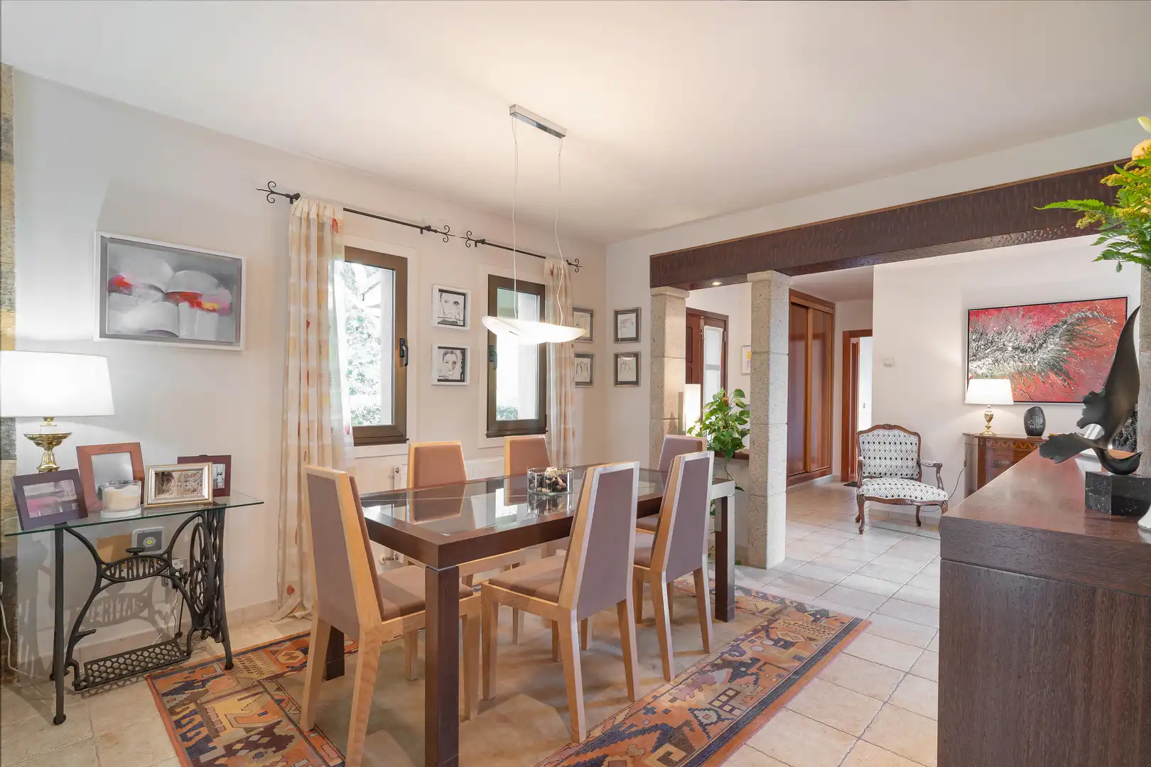 Dining room of Houses for sale in Oleiros  with Heating, Private garden and Terrace