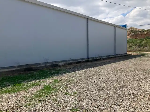 Vista exterior de Nave industrial en venta en Fraga