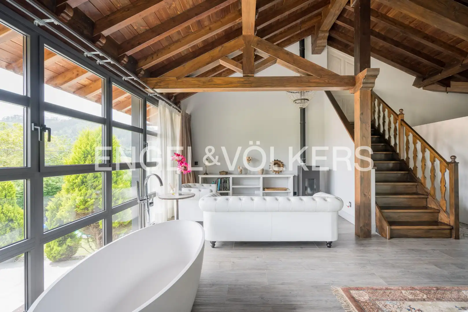 Sala de estar de Casa o chalet en venta en Cangas de Onís con Calefacción, Jardín privado y Terraza