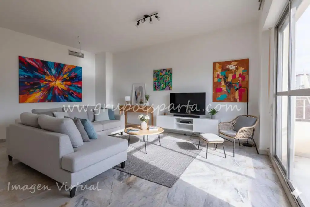 Living room of Flat for sale in Sevilla  with Air Conditioner and Balcony