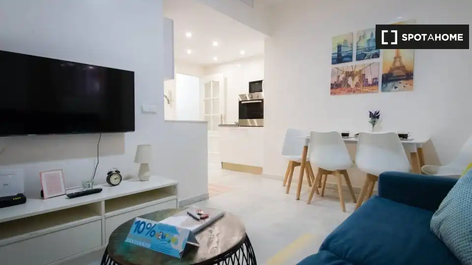 Sala d'estar de Apartament per a compartir en Málaga amb Aire condicionat, Calefacció i Terrassa